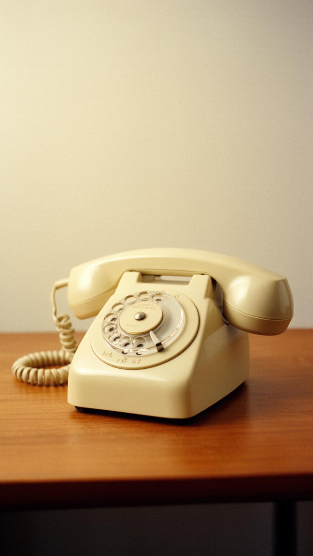 The Folke phone — a cream bakelite landline inspired by 1950s rotary telephones